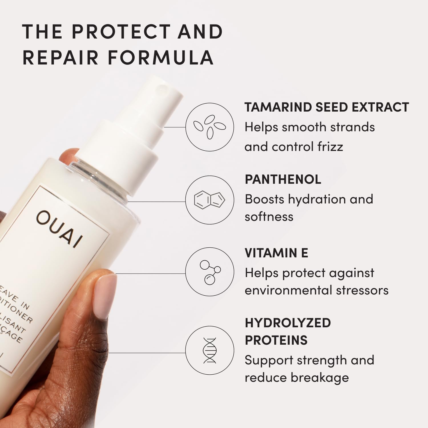 OUAI Leave-In Conditioner & Heat Protectant | 4.7 oz