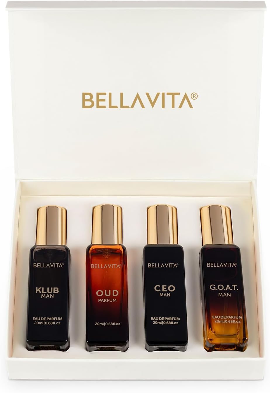 BellaVita Men's Luxury Perfume Gift Set | 4 × 20ml