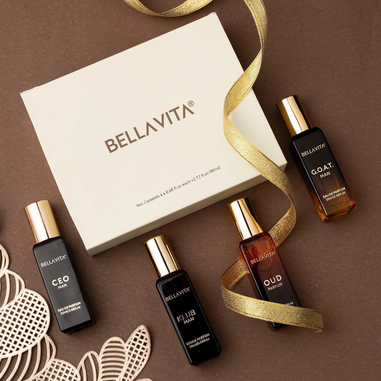 BellaVita Men's Luxury Perfume Gift Set | 4 × 20ml