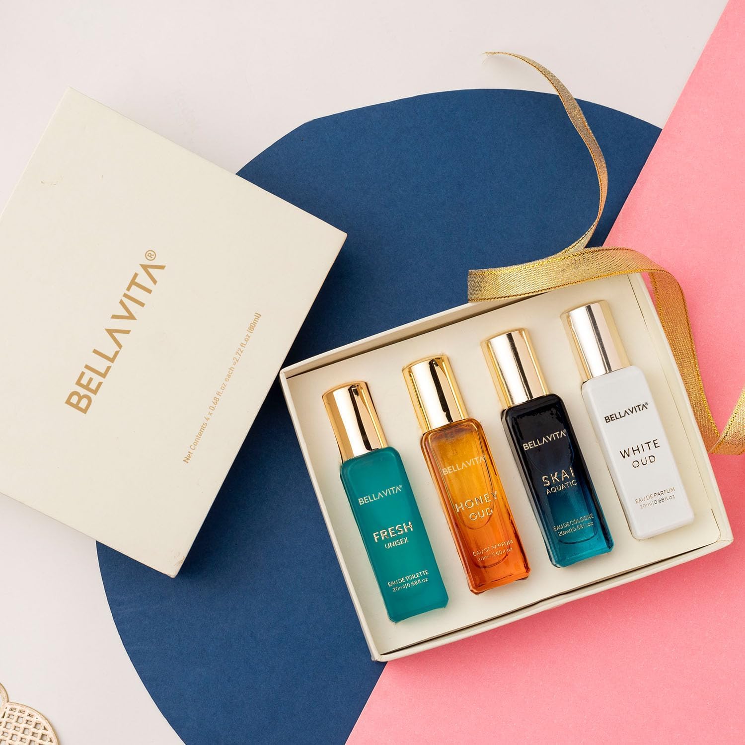 BellaVita Luxury Unisex Mini Perfume Gift Set | 4 × 20ml