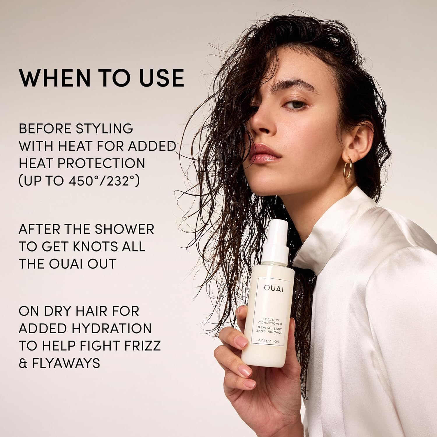 OUAI Leave-In Conditioner & Heat Protectant | 4.7 oz