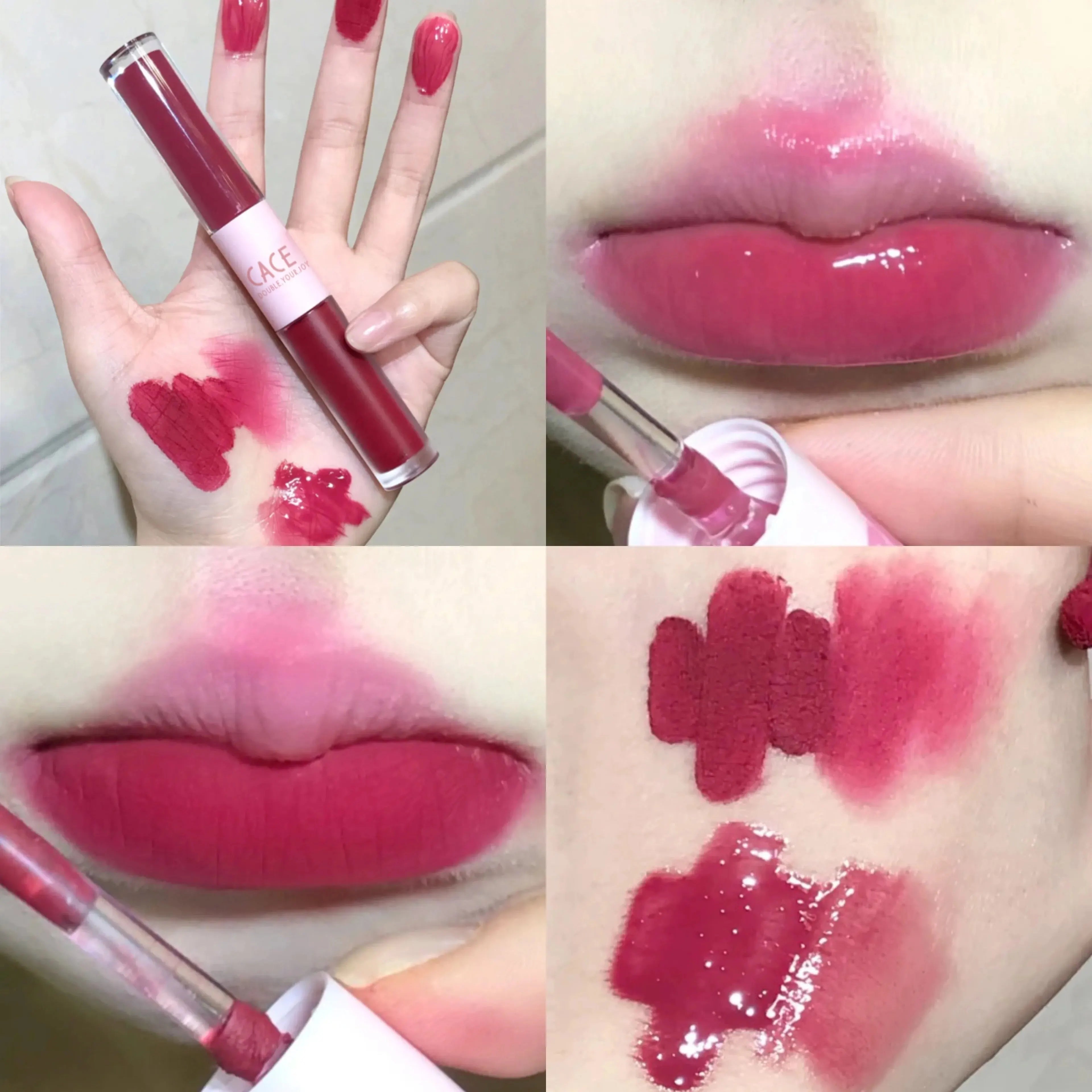 CACE Double-Head Lip Gloss | Red Lip Makeup