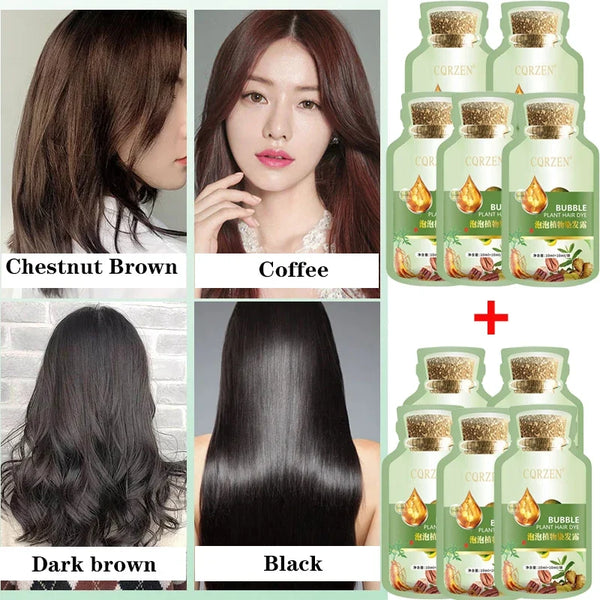 Natural Herbal Hair Dye Shampoo | Gray Coverage Treatment