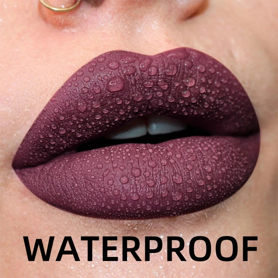 19-Color Matte Velvet Liquid Lipstick Set