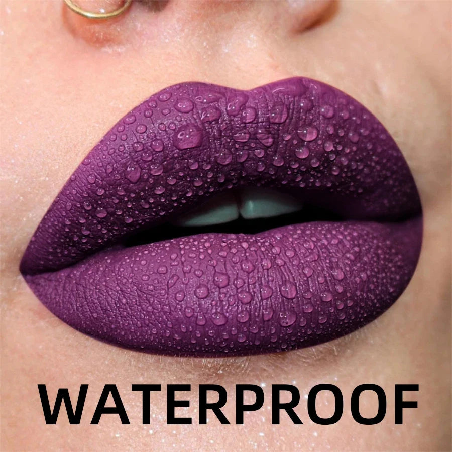 19-Color Matte Velvet Liquid Lipstick Set
