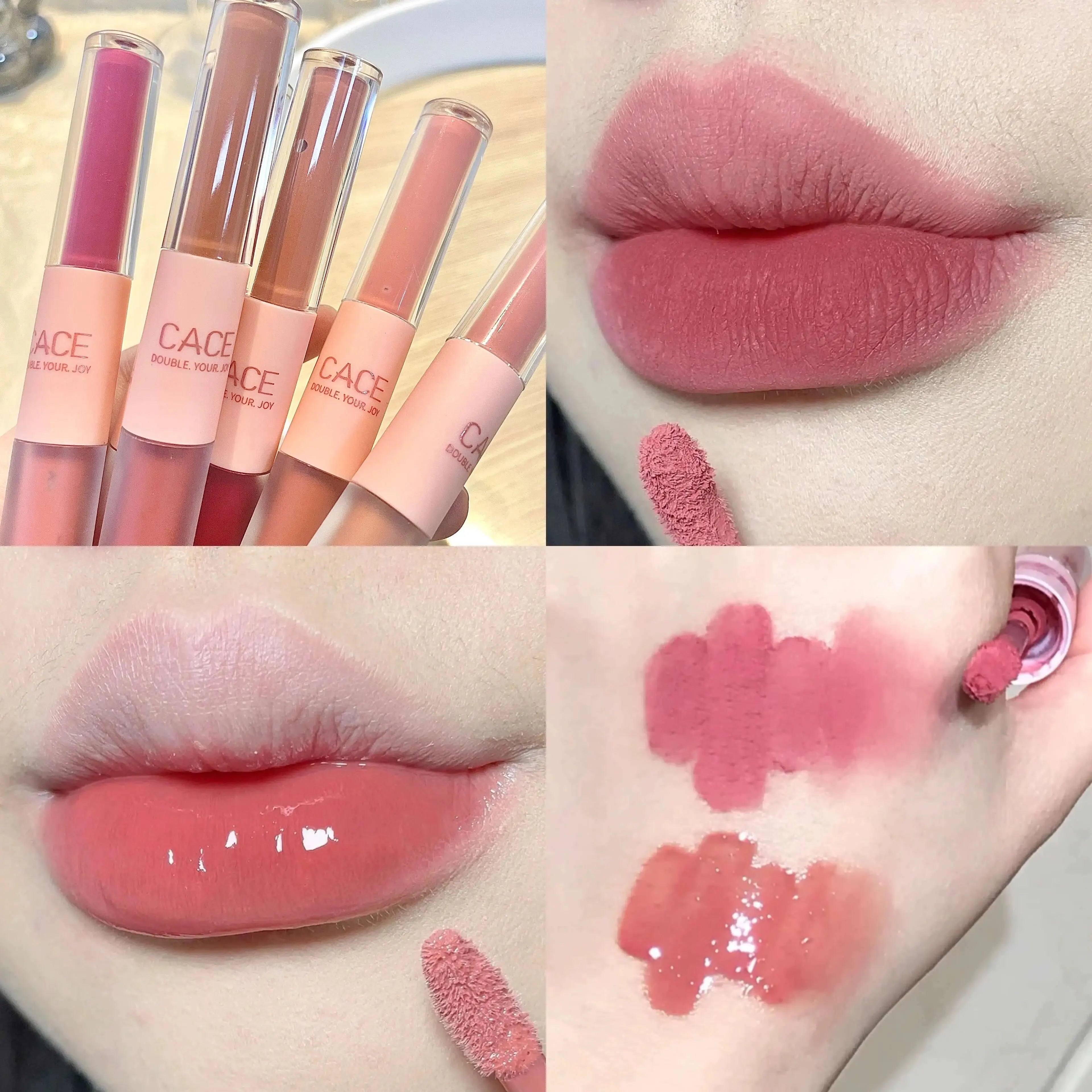 CACE Double-Head Lip Gloss | Red Lip Makeup