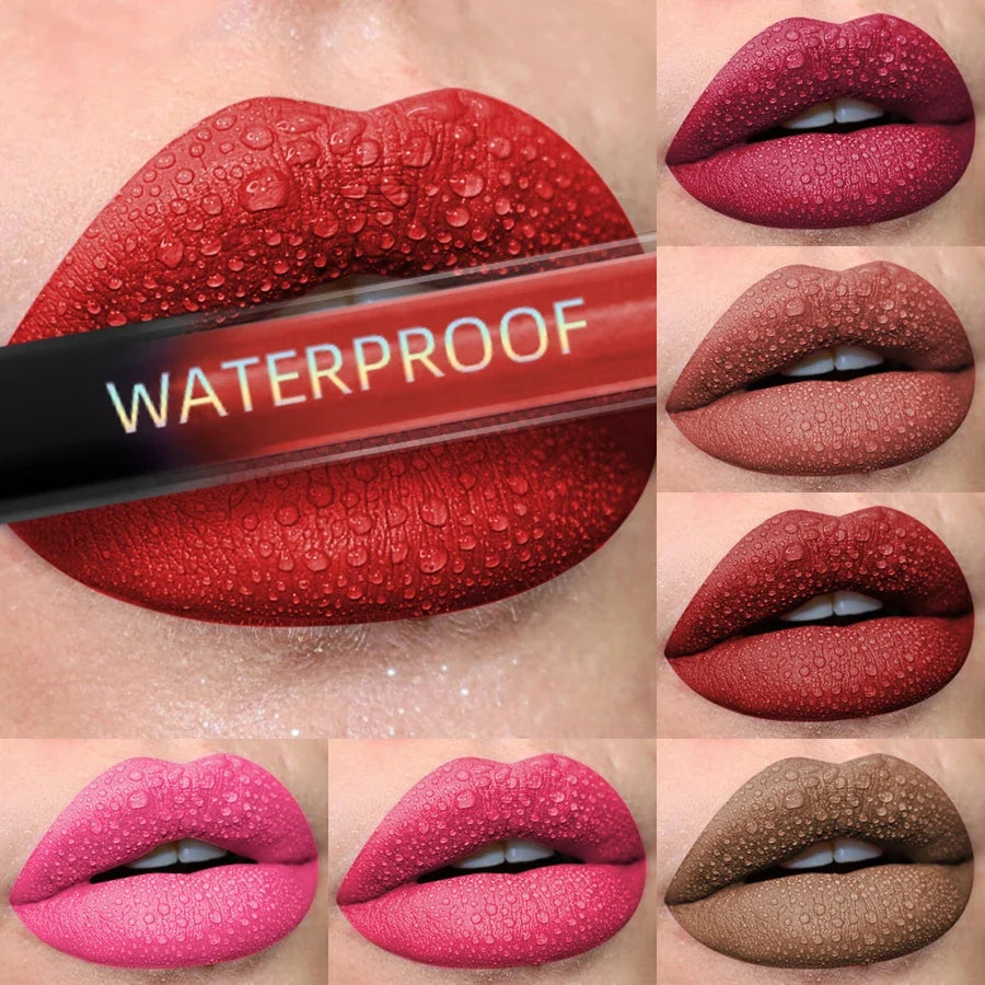 19-Color Matte Velvet Liquid Lipstick Set