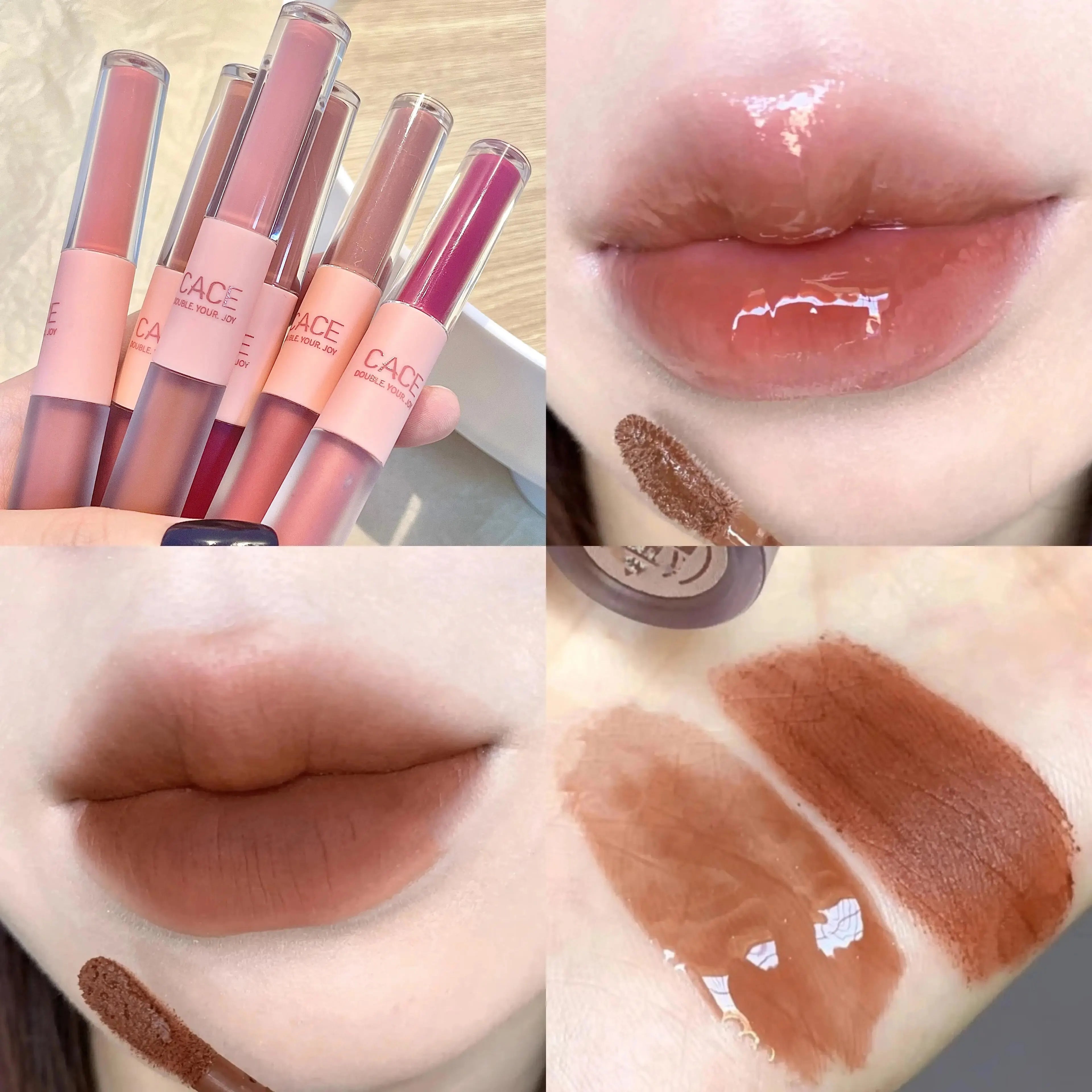 CACE Double-Head Lip Gloss | Red Lip Makeup