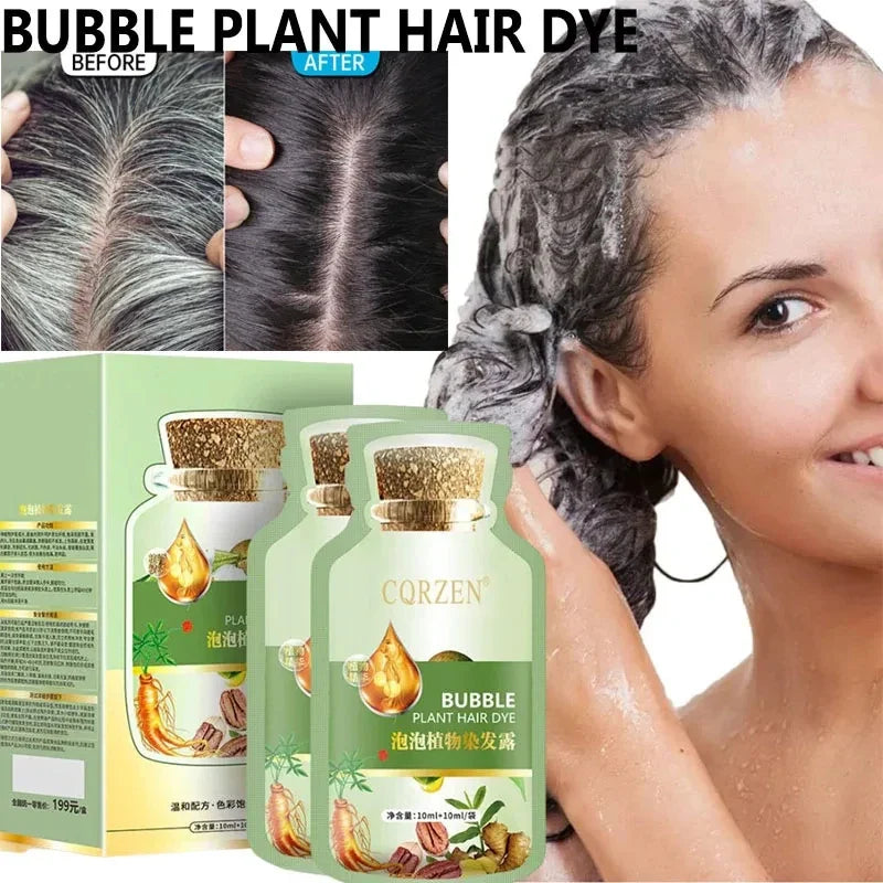 Natural Herbal Hair Dye Shampoo | Gray Coverage Treatment